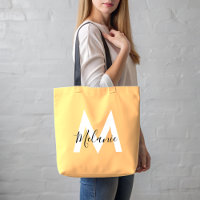 Monogram sinaasappel Perzik Modern Trendy