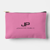 Monogram Sjabloon Initialen Elegant Solid Pink Etui (Voorkant)