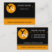 Monogram Sjabloon voor visitekaartjes (Voorkant / Achterkant)