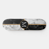 Monogram skateboard - Black White Check Marble (Horizontaal)