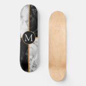 Monogram Skateboard - Marbre blanc noir (Recto)