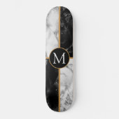 Monogram Skateboard - Marbre blanc noir (Recto)