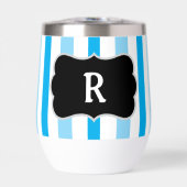 Monogram Sky Blue and White Cabana Stripes (Voorkant)