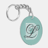Monogram sleutelhanger elegant miniem chic modern (Voorkant Links)