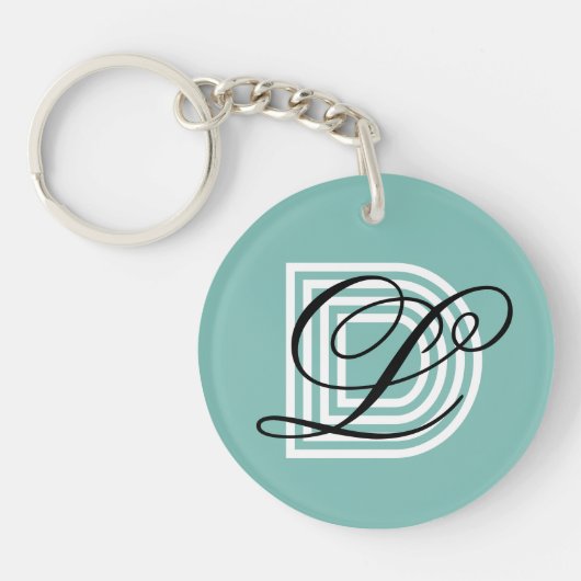 Monogram sleutelhanger elegant miniem chic modern (Voorkant)