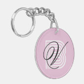 Monogram sleutelhanger elegant minimaal chic moder (Voorkant Links)