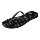 Monogram Small Polka Dot Black White Teenslippers (Schuin)