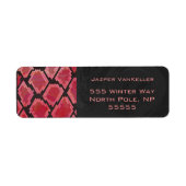 Monogram Snake Black en Red Print Etiket (Voorkant)