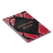 Monogram Snake Black en Red Print Notitieboek (Rechterzijde)