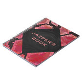 Monogram Snake Black en Red Print Notitieboek (Linkerzijde)