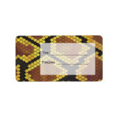 Monogram Snake Brown and Gold Print Etiket (Voorkant)