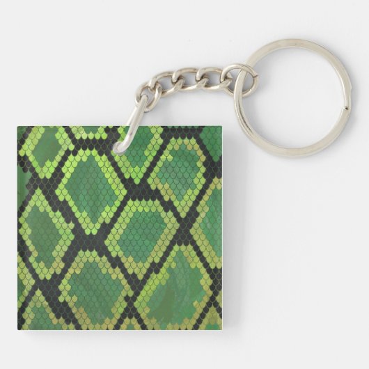 Monogram Snake Green en Black Sleutelhanger (Achterkant)