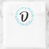 Monogram Sneeuwvlok Stickers en Envelop Afdichting (Tas)