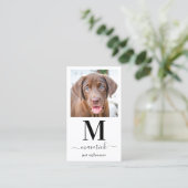 Monogram sociale media QR-code voor foto personali Visitekaartje (Staand voorkant)