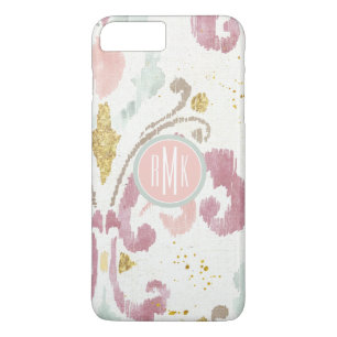 Monogram Soft Deco-patroon iPhone 8 Plus / 7 Plus Hoesje