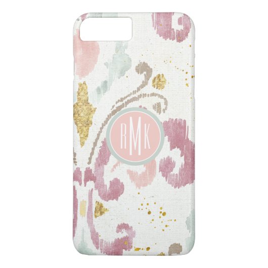 Monogram | Soft Deco-patroon Case-Mate iPhone Case (Achterkant)