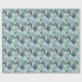Monogram | Soft Patel Cactus Pattern Cadeaupapier (Vlak)