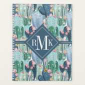 Monogram | Soft Patel Cactus Pattern Planner (Voorkant)