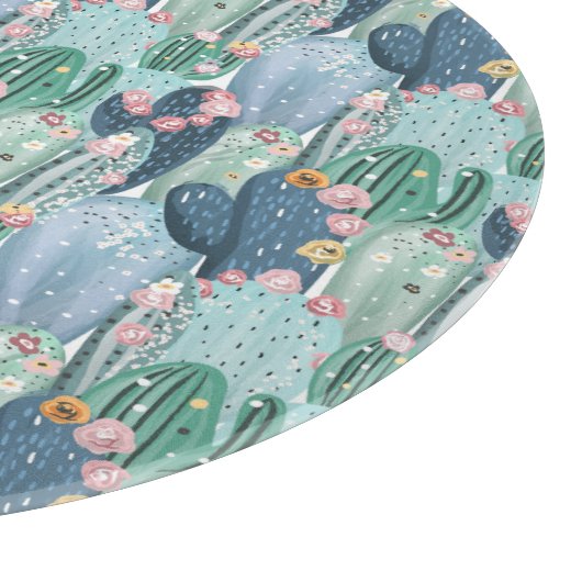 Monogram | Soft Patel Cactus Pattern Snijplank (Hoek)