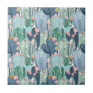 Monogram Soft Patel Cactus Pattern Tegeltje