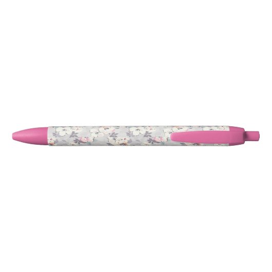 Monogram | Soft roze Waterverf Patroon Zwarte Inkt Pen (Achterkant)