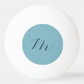 Monogram Solid Blue Pastel Minimalist Professional Pingpongballen (Voorkant)