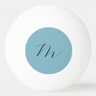 Monogram Solid Blue Pastel Minimalist Professional Pingpongballen