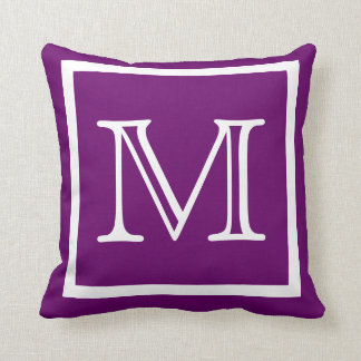 MONOGRAM Solid Paarse Grafiek vlakke kussen