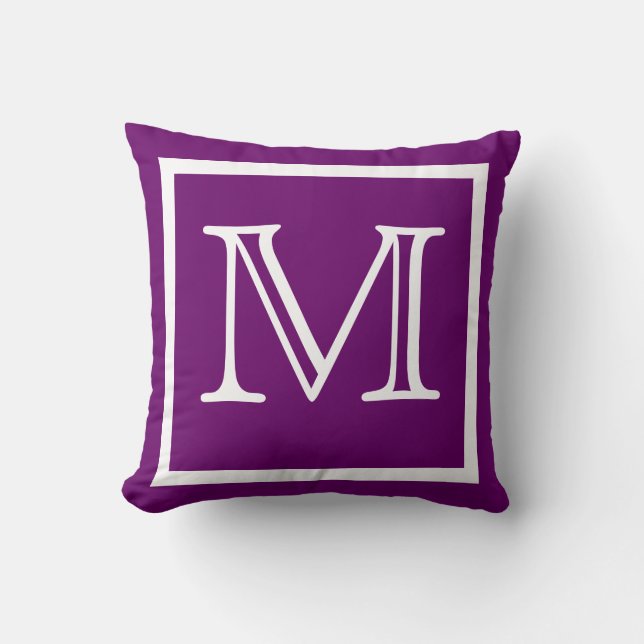 MONOGRAM Solid Purple Graphe plain coussin (Recto)