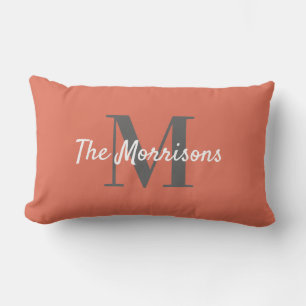 Monogram Solid Terracotta Kussen