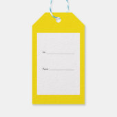 Monogram Solid Yellow, zwart lint Cadeaulabel (Achterkant)