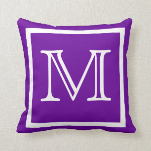 MONOGRAM Solide Paarse Heldere effen kussen