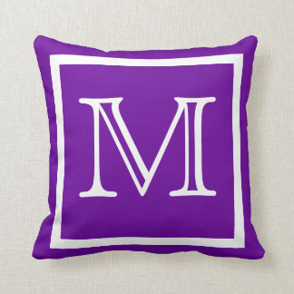 MONOGRAM Solide Paarse Heldere effen kussen
