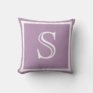 MONOGRAM Solide violet doux lavande douce coussin