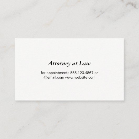 Monogram soort script afsprakenkaartje (Achterkant)