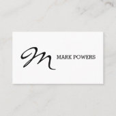 Monogram soort script afsprakenkaartje (Voorkant)