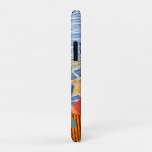 Monogram Sorrento Italië Strand Cabanas Case-Mate iPhone Case (Achterkant/rechts)