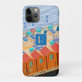 Monogram Sorrento Italië Strand Cabanas Case-Mate iPhone Case (Achterkant)