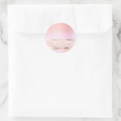 Monogram Spark Roze  Blush Make-up Pastels Schoonh Ronde Sticker (Tas)