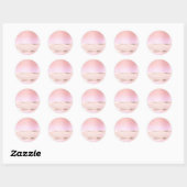 Monogram Spark Roze Blush Make-up Pastels Schoonhe Ronde Sticker (Vel)