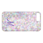 Monogram Sparkle iPhone 7 Plus Coque (Dos (Horizontal))