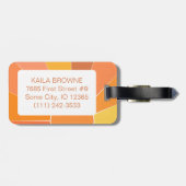 Monogram | Speciaal Abstract zonontwerp | Bagagelabel (Achterkant horizontaal)