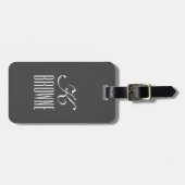 Monogram | Speciaal bruin en wit ontwerp | Bagagelabel (Voorkant horizontaal)