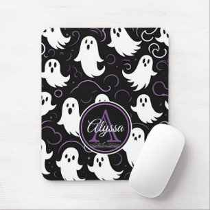 Monogram spookachtig spookpatroon muismat