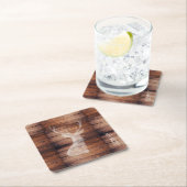 Monogram Spray Painted Deer op houten Onderzetters (Insitu)