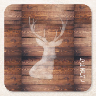 Monogram Spray Painted Deer op houten Onderzetters