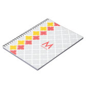 Monogram Square Geometric Pattern Notitieboek (Linkerzijde)