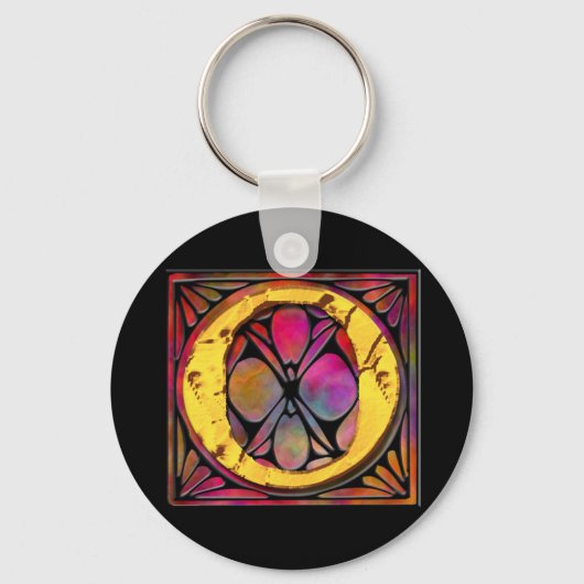 Monogram: Stainglass O Sleutelhanger (Voorkant)