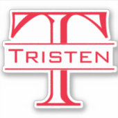 Monogram Stans Pas Persoonlijke Sticker (Voorkant)