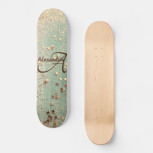 Monogram Stardust op Zee Green Skateboard (Voorkant)